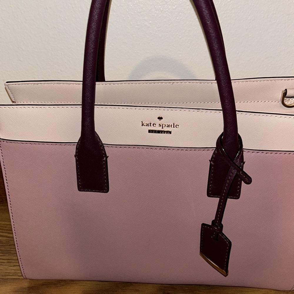 LARGE Kate Spade Purple Combo Satchel - Picture 4 of 4